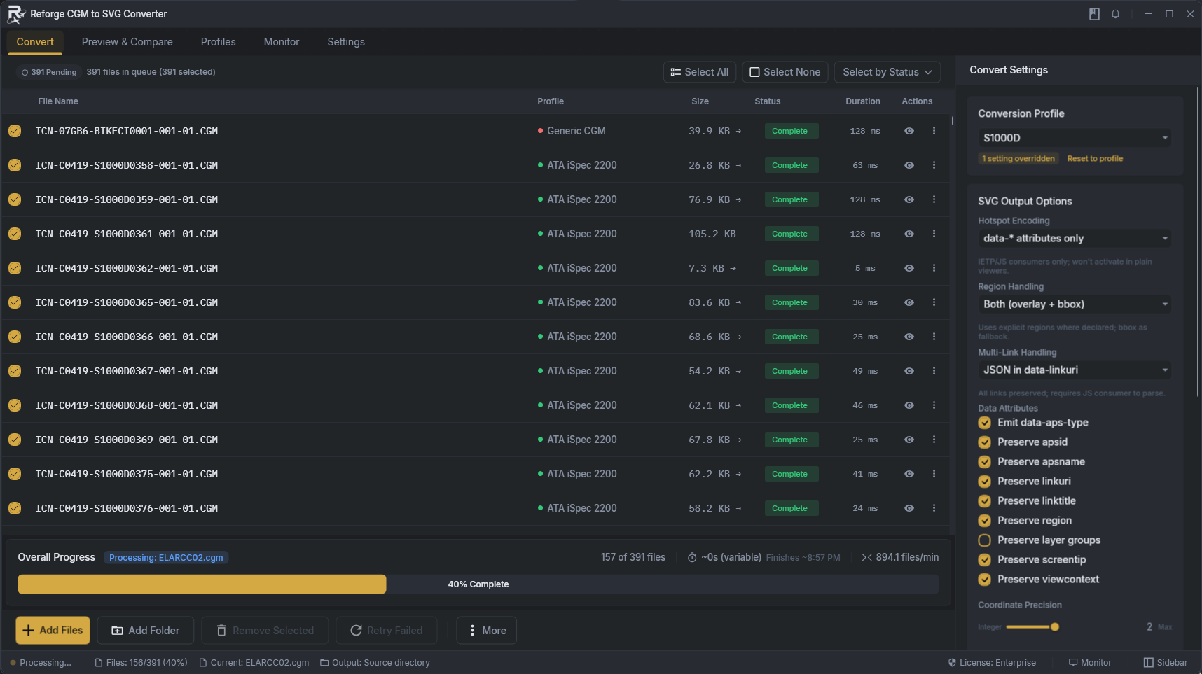 Reforge desktop application interface